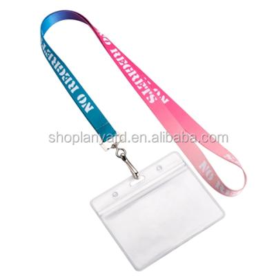 China Advertising Transparent PVC ID Card Holder Ziplock For Exhibition / Gift / Employee for sale