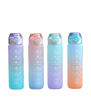 China Hot Sell Fashion Amazon Big Capacity 32oz Food Grade PC Stocked Plastic Sports Water Bottle for sale