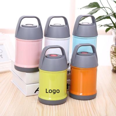 China Hot Selling PORTABLE Amazon Custom Logo Handle Lid Lunch Box Braised Stainless Steel Vacuum Beaker Double Wall Food Pot Thermal Thermos for sale