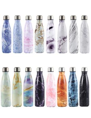 China Custom Logo Cold Cola Thermal Insulated Water Bottle 500ml Heat Transfer Double Wall Stainless Steel Vacuum Flask PORTABLE for sale