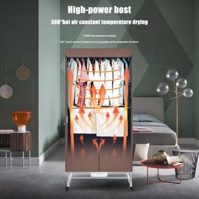 China Hotel Clothes Dryer Two Layers Portable Dryer 1000W Fast Portable Dryer Machine For Apartments, New Generation Electric Clothes Drying for sale