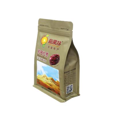 China Safety China Factory Flat Bottom Bag Custom Printing Dry Jujube Dried Fruit Packaging Zipper Lock Bags for sale