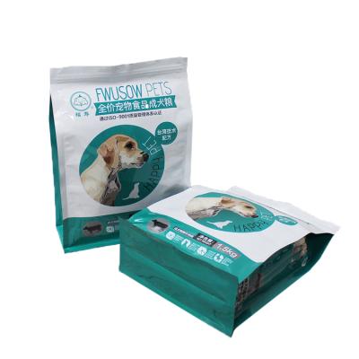 China Safety 1kg 2.5kg 5KG 10KG 15KG 20KG Plastic Stand Up Flat Bottom Dog Food Packaging Bags for sale