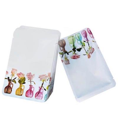 China Moisture Proof Customize Mylar Foil Three Side Seal Heat Sealing Cosmetic Facial Makeup Packaging Bags for sale