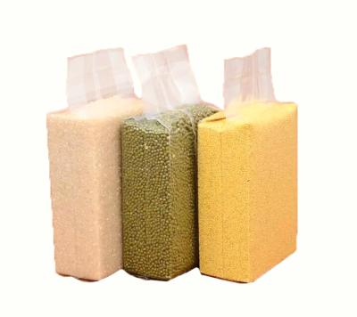 China Custom Made Nylon Food Safety Rice Brick PA/PE Rice Food Vacuum Packing Bags for sale