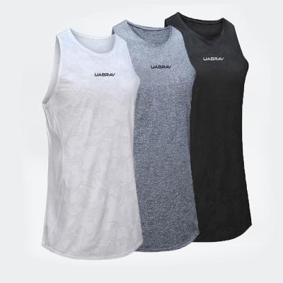 China Anti-Wrinkle Summer Quick Running Mens Outdoor Loose Breathable Drying Tank Tops Sports Shaping Fitness Vest Bodybuilding Gym Clothing Tops for sale