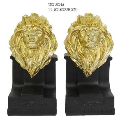 China Polyresin Carving Chimpanzee Ends Book Statues Golden Orangutan Figurines Animal Bookends Artificial Decorative Bookends for sale