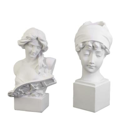 China Living Room Decoration Modern Female Figure POLYRESIN Indoor White Statues for sale