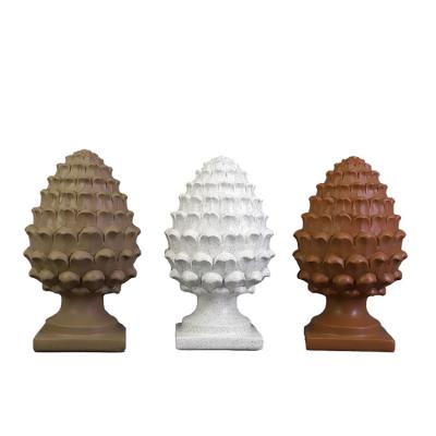 China Modern Resin Craft Home Decor Polyresin Artichoke Finial Figurine for sale