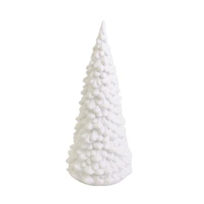 China New Christmas Modern Home Decor White Ceramic Porcelain Christmas Tree Candle Holder for sale