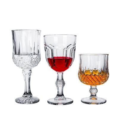 China European style crystal glass goblet wine glass bottle champagne diamond cup creative wine glass for sale