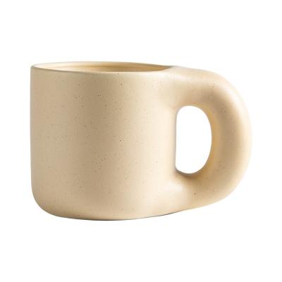 China Viable Wholesale Ceramic Mug Handle Office Fat Coffee Cup Set Dinner Dish Western Dessert Dish for sale