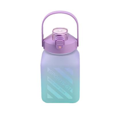 China Portable Sippy Cup Large Capacity Sippy Cup Viable Plastic Square Cup Portable Fitness Bottle for sale