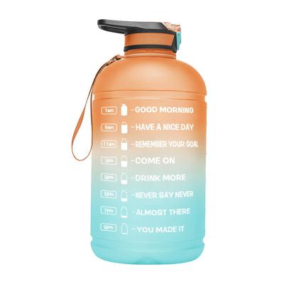 China PORTABLE large capacity straw water cup gradient color outdoor sports fitness water cup can be customized with logo for sale