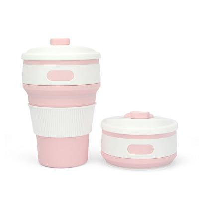 China Factory Direct Selling Silicone Folding Safe Mug Outdoor Portable Food Grade Gift Coffee Mug for sale