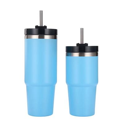 China Logo Large Capacity Insulation Custom Thermos PORTABLE with Straight Straw 304 Vacuum Cup Body for sale