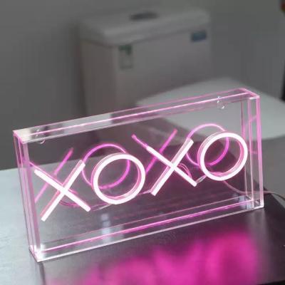 China Custom 2022 Waterproof Led Neon Sign Light Hard Acrylic Clear Light Box For Party Decoration Events for sale