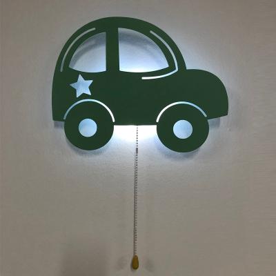 China Kids LED Hard Wall Lamp for Bedroom Car Metal Cartoon Boys Bedside Lighting for sale