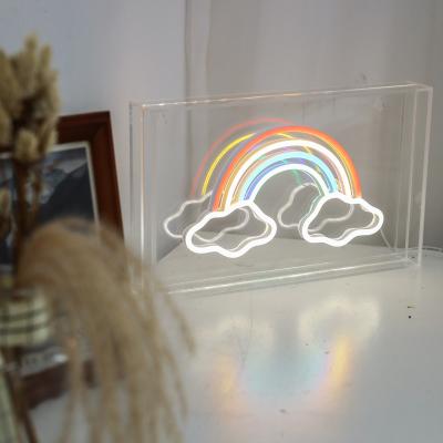 China Tough Custom Design PVC Neon Rainbow With As Multi Color Neon Lights On Board Led for sale