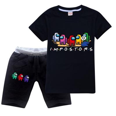 China New Fashion Summer Casual T-shirt And Shorts Kids 2pcs Sets Clothing Sets Boy And Girl Clothes Tops + Pant Suits for sale