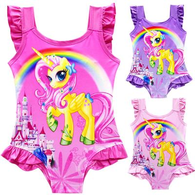 China Infant Babies Unicorn Swimsuit One-Piece Suits 3D Unicorn Swimwear Swimming Toddler Bikini QUICK DRY for sale