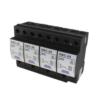 China Guard Surge Protector Device 25kA 255V Low Voltage 4 Pole DC SPD GBC-25/255/4 for sale