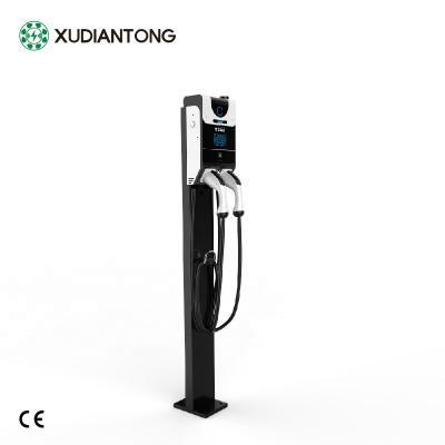 China XuDianTong 4G App Control RCD 1or2 Gun 7 11 22 30KW AC EV Charger Tesla VW BYD Wuling Electric Vehicle Charger Charging Stack 100X8.4X4.2cm for sale