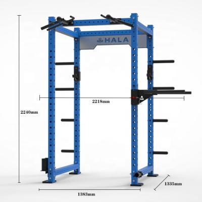 China HALA-E6-002 Crossamx Commercial Fitness Gym Home Use Power Rack Cage Power Squat Stand for sale