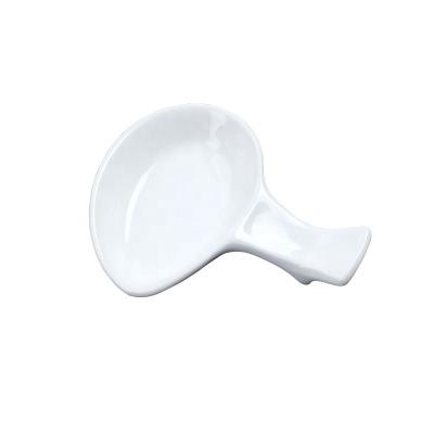 China White Round Rest and Viable Custom Ceramic Kitchen Spoon Holder with Your Logo Engraving for sale