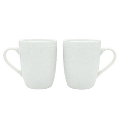 China Viable White Father's Day Gift Top Grade Ceramic Mug Espresso Coffee Mug Tea Milk 380ml 380ml for sale