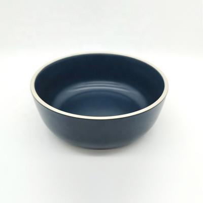 China Large Viable White Salad Bowl Soup Bowl Tableware Ceramic Matte Glaze Set For Breakfast Dinner Lunch Use for sale