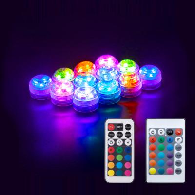 China Mini LED Light Colorful 3V 3LED Waterproof Pool RGB LED IP68 Underwater Lighting Pond Garden Submersible Lamp for sale