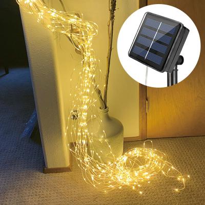 China Garden Christmas Outdoor Solar String Lights Waterproof 100/200 Led Solar Powered Fairy Lights With 8 Clear Warm White for sale