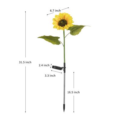 China High Quality 80cm/31.5 Inch Outdoor Waterproof Decorative Solar Garden Sunflower Stake Light for Path Lawn Yard for sale