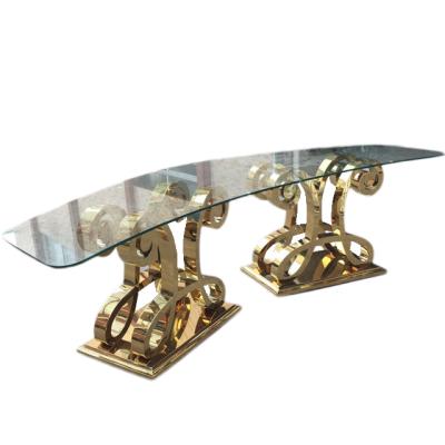 China (Other) Adjustable Middle East Used Gold Stainless Steel Stand Wedding Table for sale