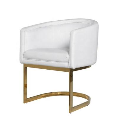 China Modern Luxury Metal Frame Leather Armchair for sale