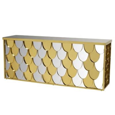 China Customized Commercial Modern Design Fish Scale Shape Bar Counter Modern Design For Sale for sale