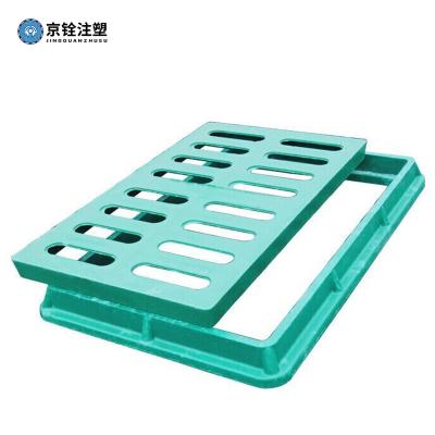 China Direct Resin Factory Supply Resin Intercepting Composite Manhole Cover Rainwater Ditch Drainage Grate Set Sewer Compound Ditch Cover for sale