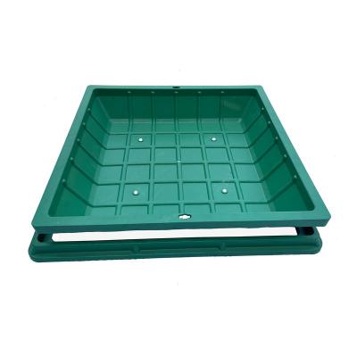 China Best Price Durable Square Green Recessed Planting Grass Lawn Manhole Cover For Park Garden for sale