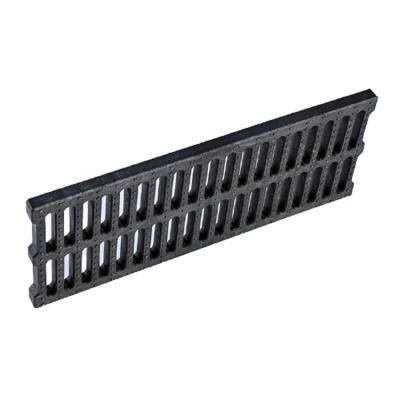 China Durable Professional Design Polymer HDPE Rectangular Sewer Grill Ditch Drain Grates Black for sale