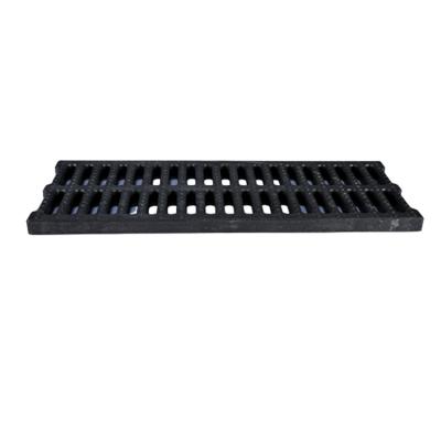 China Durable Standard Black Polymer Plastic Rain Grill Kitchen Floor Drain Grates Sewer Grill for sale