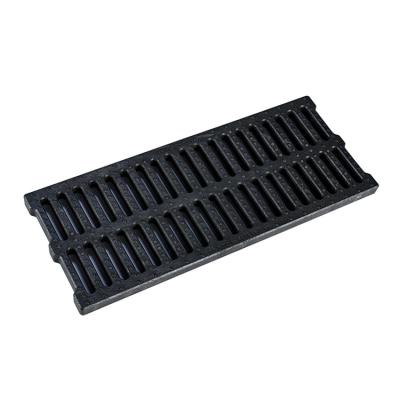 China Factory Price Long Lasting Durable Black Polymer HDPE Slotted Ditch Drain Grates Sewer Grille for sale