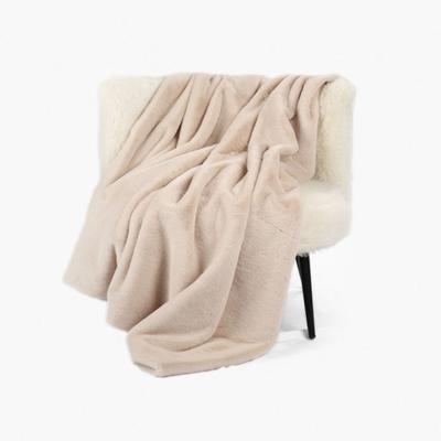 China OEKO-TEX Reversible Faux Fur Wholesale Custom Anti-pilling Other Throw Blanket For Sofa Bedroom for sale