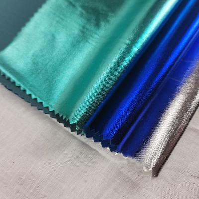 China Stretch KNITTING DTY TO COLOR FOIL FABRIC FOR WOMEN MEN COATING DRES FABRIC 95%POLYERSTER 5%SPANDEX for sale