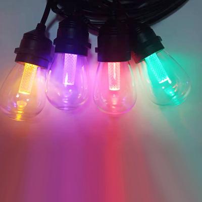 China Outdoor Indoor Waterproof Bulb String Light Party S14 Patio Led Bulb String Lights Christmas Decorations Decorative Lights for sale