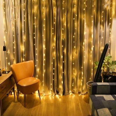 China Curtain String Light Fairy Led Curtain String Light LED Icicle String Light for Indoor Outdoor Christmas Wall Hanging Decoration for sale