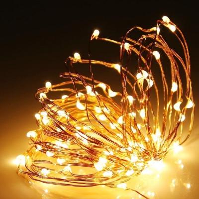 China Wholesale Copper Wire String Light Cr2032 Button Battery Operated Mini Copper Wire Led Fairy String Lights Christmas Decoration for sale