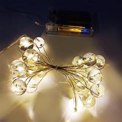 China Decoration Christmas Led Light Wedding Decorations 3AA Battery Box Crystal Bead String Light LED String Lights for sale