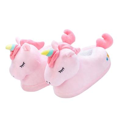 China New House Design Custom Popular Animal Stuffed Unicorn Winter Lady Slippers Women Indoor Slipper en venta