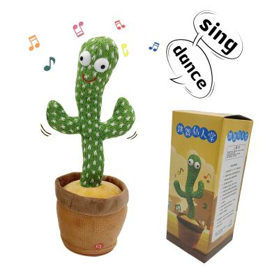 China Hot Selling Funny Plush Wiggle Doll Playing Singing Plush Toy Dancing Musical Recording Toy Talking Cactus zu verkaufen